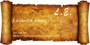 Leibold Emma névjegykártya